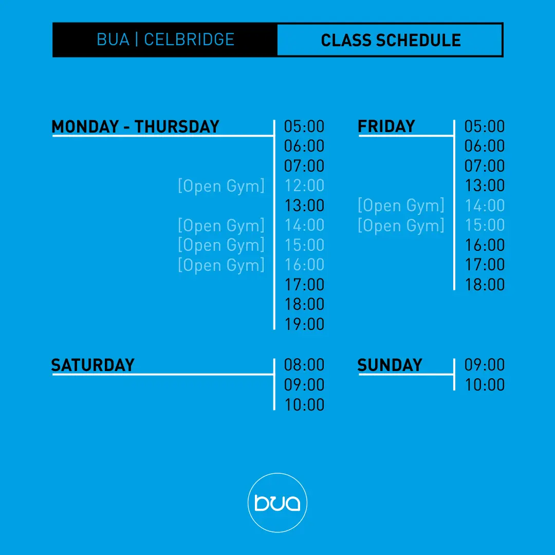 Bua Class Timetables - Celbridge